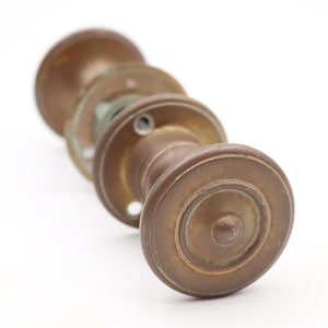 Vintage 1.75 in. Concentric Brass Passage Door Knob Set