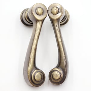 Pair of Modern Lacquered Brass Door Levers