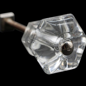 Vintage 1.5 in. Clear Glass Cabinet Drawer Knob