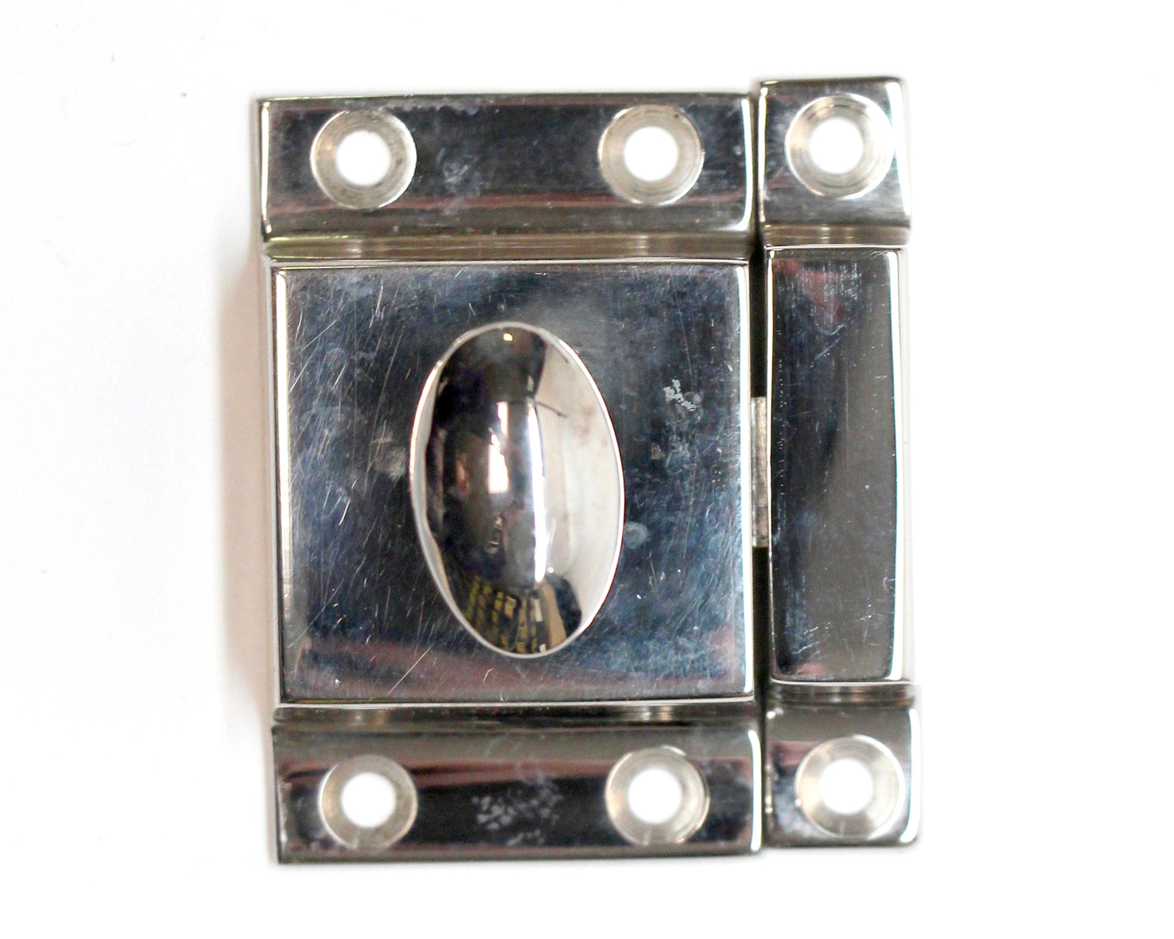 Pestillo de gabinete de latón cromado vintage | Etsy