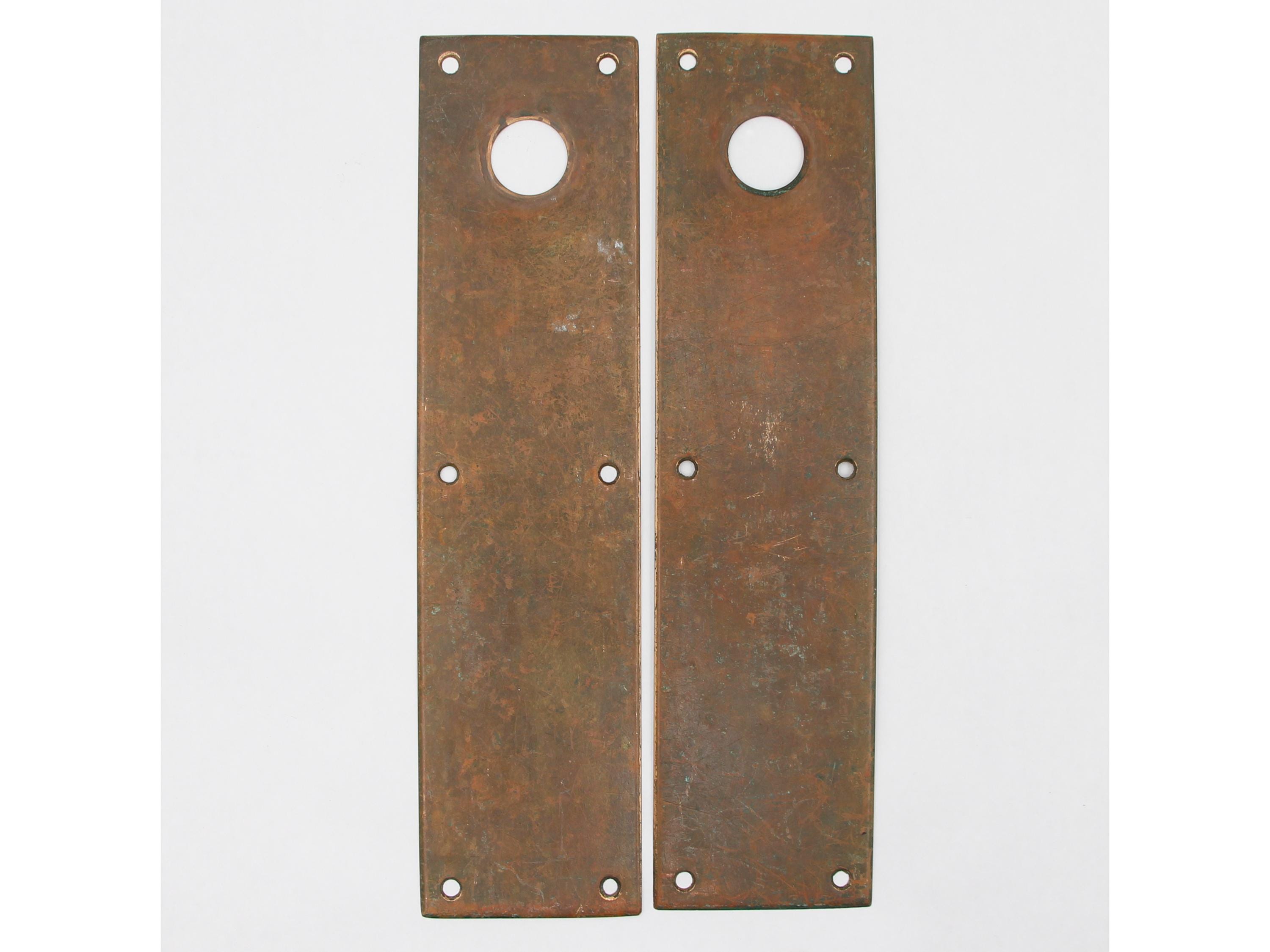 Plaque Poussoir De Porte En Laiton - 10x3 Pouces - Neuve Ancien Stock Avec Vis