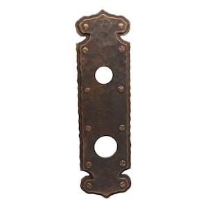 Hammered Arts & Crafts Bronze Door Back Plate