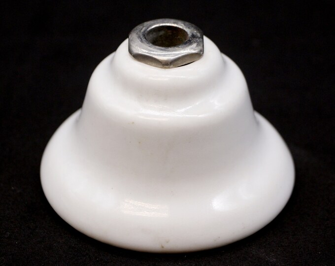 Vintage Speakman Round White Ceramic Faucet Cover Etsy