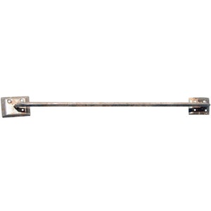 Antique 20 in. Nickel Over Brass Surface Mount Towel Holder