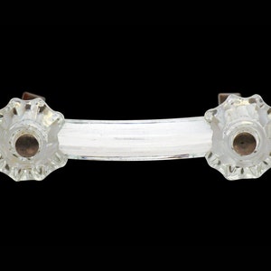 Vintage Classic 4.125 in. Clear Glass Fluted Bridge Pull
