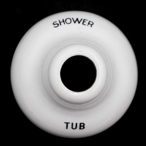 Vintage 3 in. White Ceramic Tub Shower Plate Cover