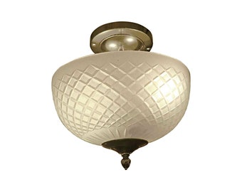 Waldorf Astoria Cut Frosted Crystal Semi Flush Mount