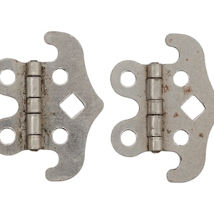 Pair of Vintage Surface Mount Cabinet Hinges 1.5 x 1.125