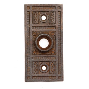 Antique Aesthetic Cast Iron 3.375 in. Door Back Plate
