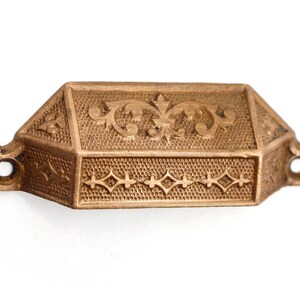 Antique 4.375 in. Victorian Bronze Bin Cup Drawer Pull