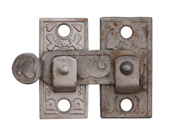 Antique 2.75 in. Aesthetic Gray Cast Iron Shutter Window Latch