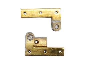 Pair of 2.5 in. Polished Brass Left Swinging Door Pivot Hinges