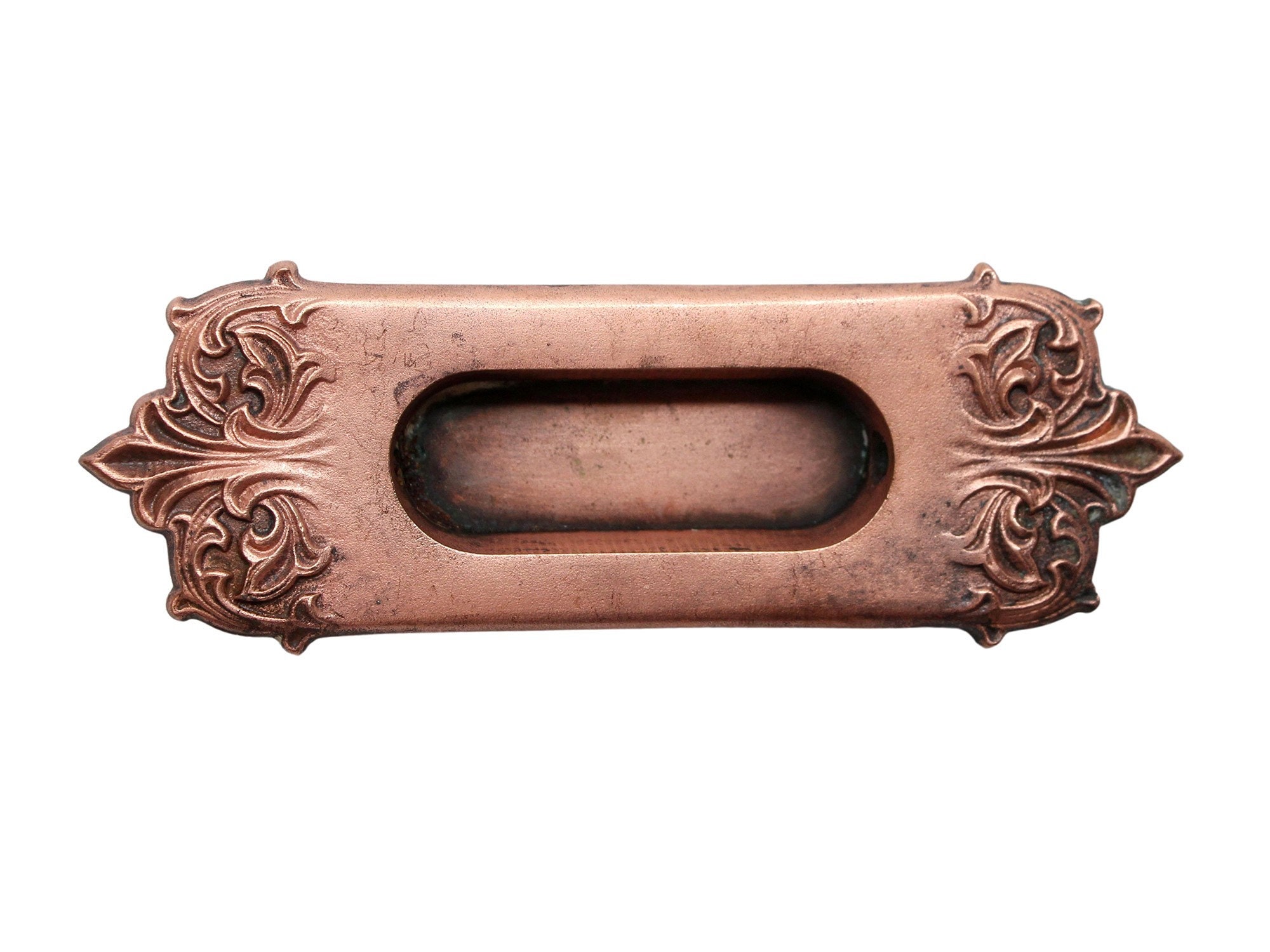 Antique 5 in. Copper Plated Art Nouveau Brass Window Sash Lift