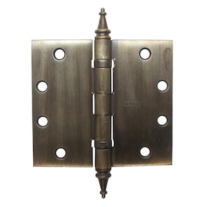 Vintage Stanley Steel Brass Plated Butt 4.5 x 5 Door Hinge