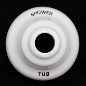 Vintage 3.375 in. White Ceramic Tub Shower Plate Cover