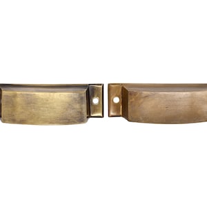 Pair of Vintage Classic 3.375 in. Brass Cup Drawer Pulls