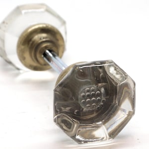 Glass Round Top Octagon Door Knobs with Control Bubbles