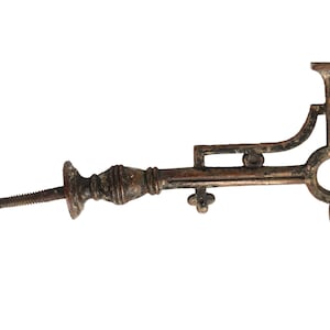 Antique Elongated Arm Geometric Bronze Screw Hall Tree Hook
