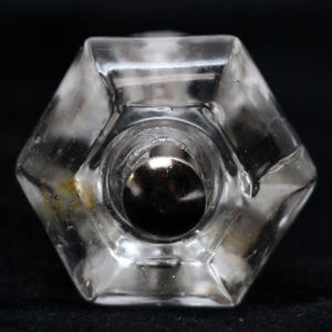 Vintage 1.125 in. Hexagon Glass Drawer Cabinet Knob