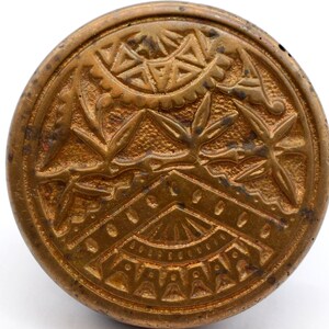 1880s Asymmetrical Bronze Oriental Branford Door Knob