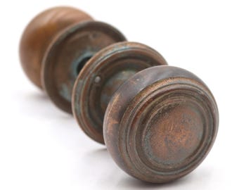 Vintage Concentric 2 in. Bronze Passage Door Knob Set