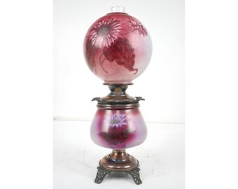 Converted Oil to Electric "Gone With The Wind" Parlor Lamp