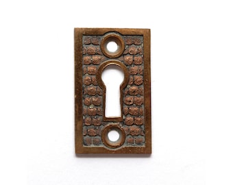 Antique 1.875 in. Textured Bronze Keyhole Cover Plate
