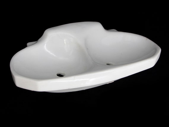 Porte savon céramique double rangement | Love&Soap