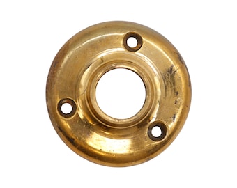 Vintage 2.125 in. Plain Round Polished Brass Door Rosette