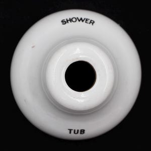 Vintage 3.75 in. White Ceramic Tub Shower Plate Cover