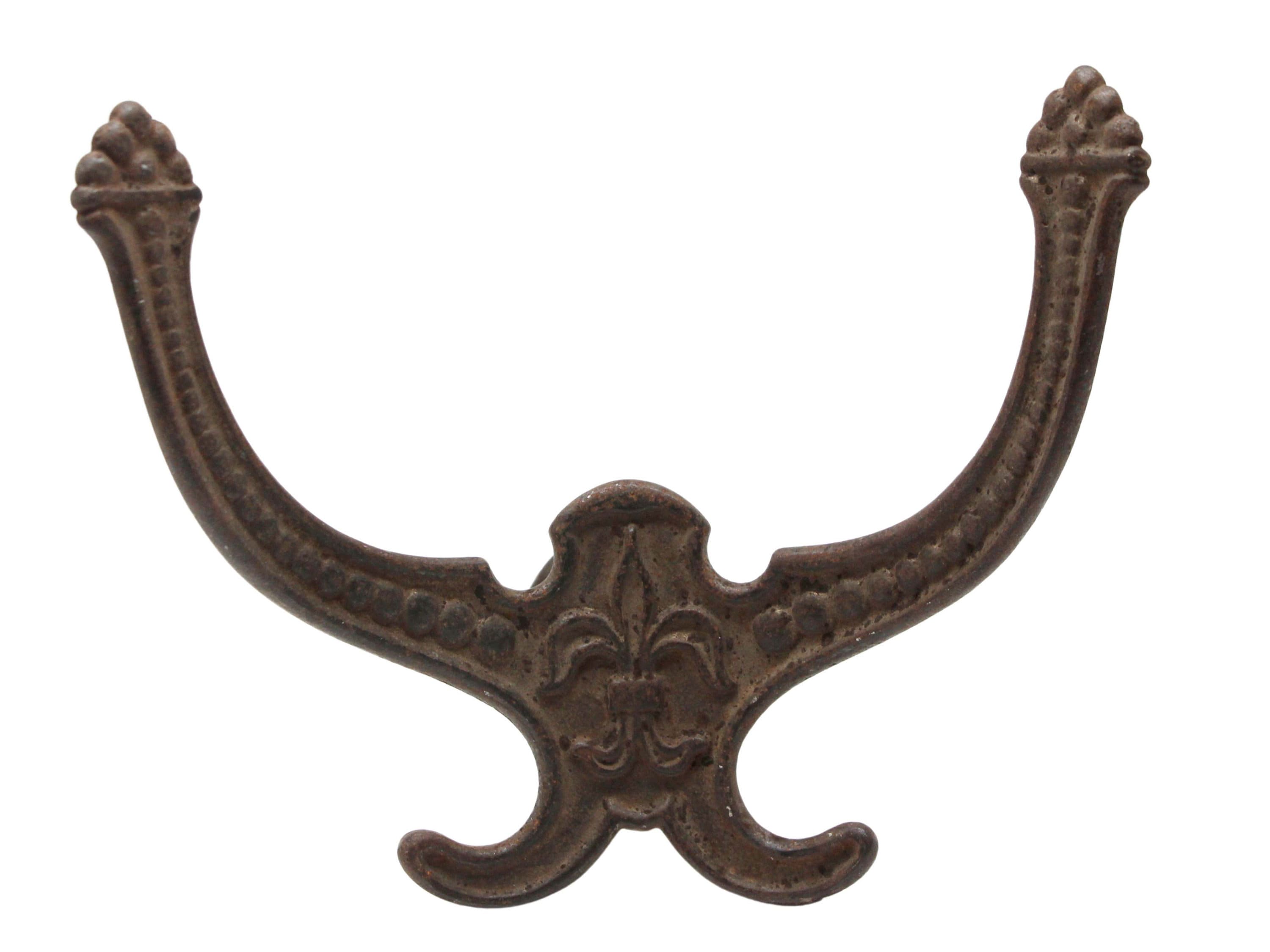 Cast Iron Antique Ornate Double Arm Wall Hall Tree Hook Etsy