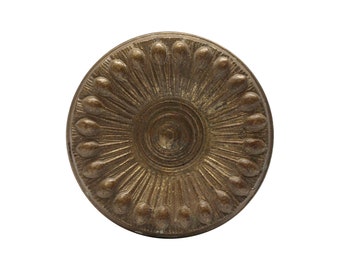 Bouton de porte d'entrée radial en laiton antique