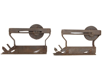 Paar antike Gusseisen Taschentür Rad Hardware