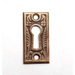 Antique 1.875 in. Brass Aesthetic Door Keyhole Cover Plate