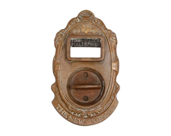 Original 1920s New Yorker Hotel Guest Room Bronze Door Privacy Latch