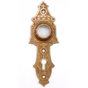 Antique 5.75 in. Aesthetic Bronze Keyhole Door Back Plate