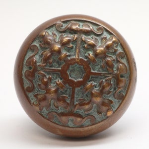 Antique 1890s Bronze Norwalk Flemish Passage Door Knob