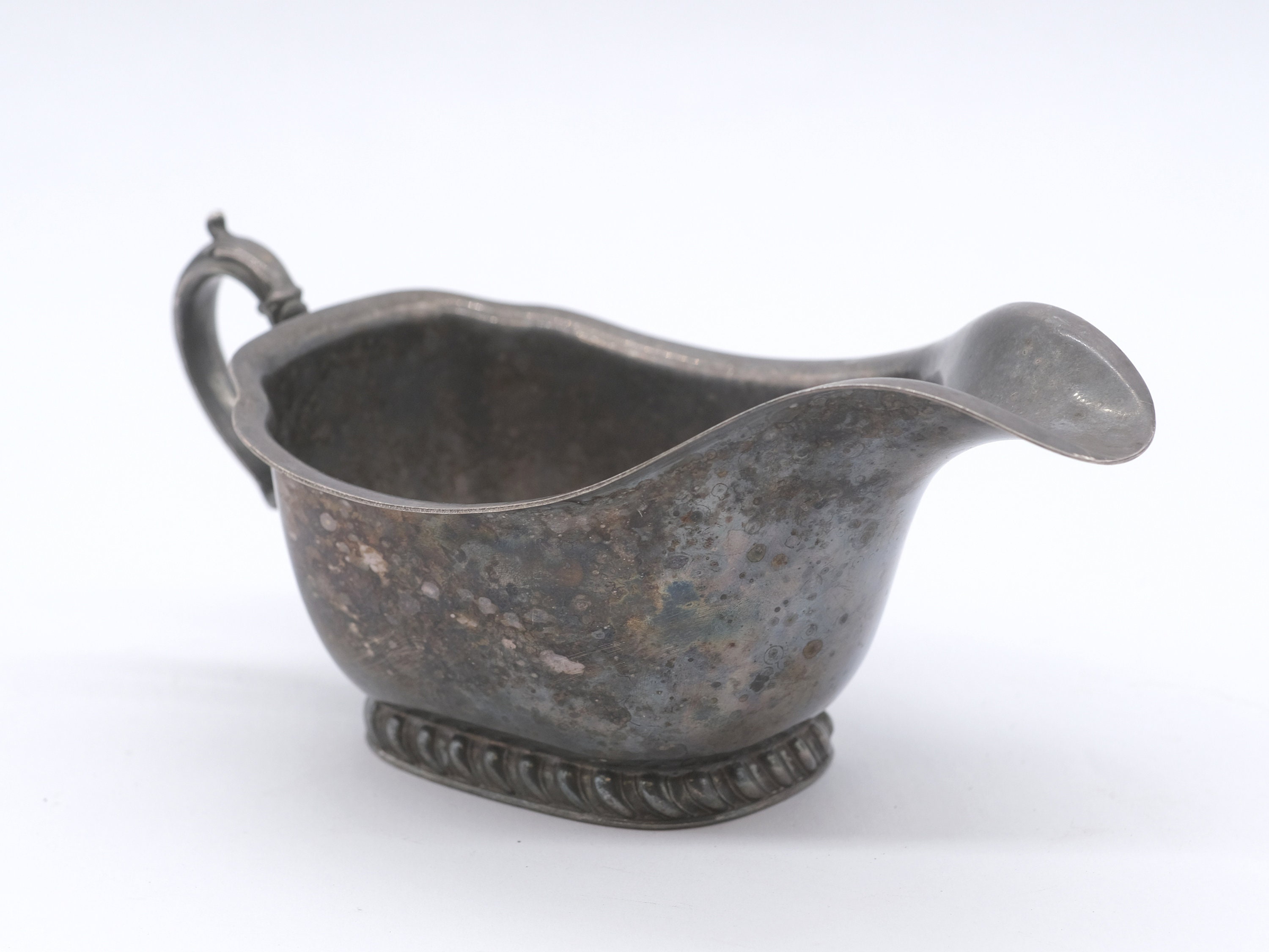 Saucière En Métal Argenté – Style Antique Vintage – Sans Marque
