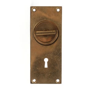 Vintage Classic Brass Pocket Door Pull with Handle