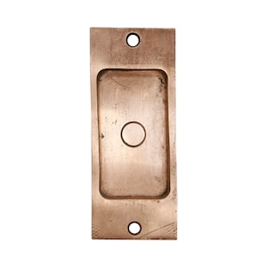 Vintage 5 in. Classic Polished Brass Recessed Pocket Door Pull