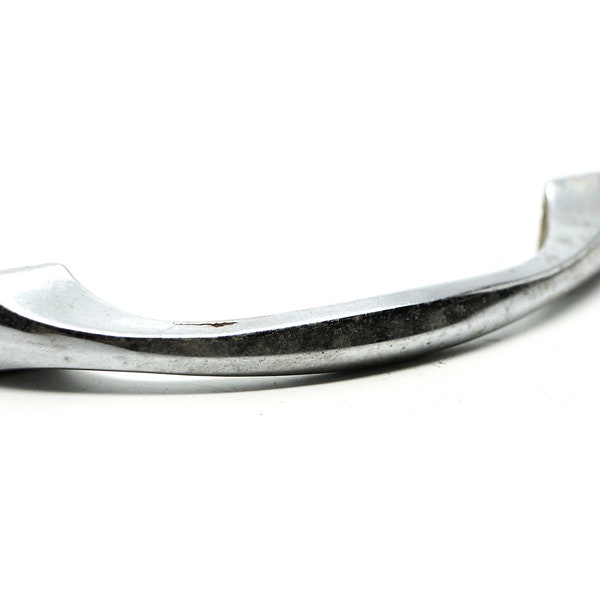 Vintage 4.375 in. Art Deco Chrome Bridge Drawer Pull