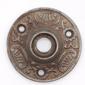 Antique 3 Fold Victorian Black 2 in. Cast Iron Rosette