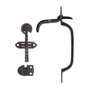 Early Cast Iron Thumb Latch Door Handle Set