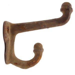 Antique Acorn Double Arm Cast Iron Coat Wall Hook