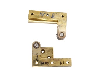 Pair of 3 in. Left Polished Brass Swinging Door Pivot Hinges