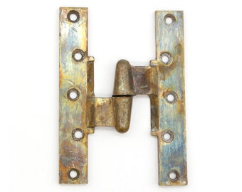 Vintage 7 x 5 Cast Brass Yale Olive Door Hinge