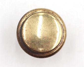 Vintage 1 in. Brass Round Drawer Cabinet Knob
