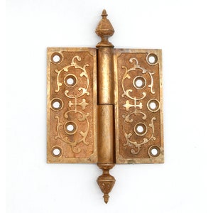 Dobradiça de porta de topo vitoriana 4,75 x 4,75 bronze esquerda