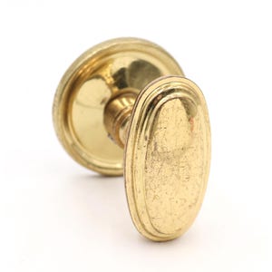 Reclaimed Modern Brass Oval Dummy Door Knob Set