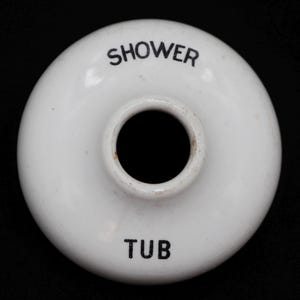 Vintage 2.75 in. White Ceramic Tub Shower Plate Cover